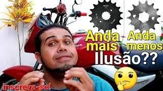 Pinhão maior moto anda mais Pinhão pequeno moto anda menos.. será 🤔