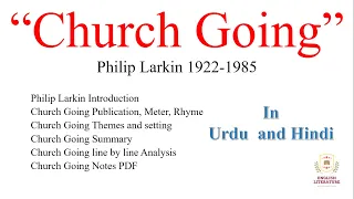 Church Going by Philip Larkin Line by Line Analysis In Urdu, Church Going Summary in Urdu, PDF.