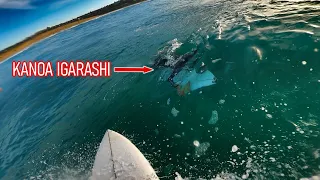 POV SURF(raw) | I ALMOST RAN OVER KANOA IGARASHI IN BIG SURF!