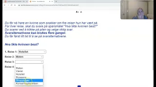 Video 1044 Lytteprøve A2-B1 nivå temaoppgaver