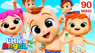 Mommy Daddy Family Beach Day! | Fun Sing Along Songs by @LittleAngel Playtime