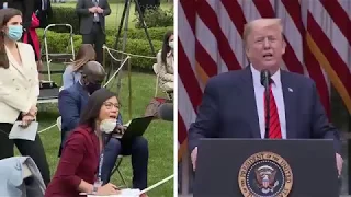 President Trump abruptly ends briefing after contentious exchanges with reporters