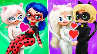 Cat Noir and Ladybug in Love Triangle / 30 LOL OMG DIYs