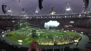 London 2012 Opening Ceremony countdown and start