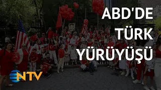 @NTV Manhattan sokakları kırmızı beyaza büründü