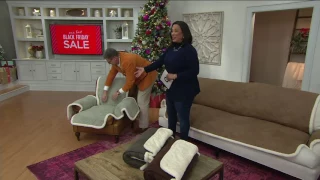 Sure Fit Reversible Suede-to-Sherpa Furniture Cover on QVC