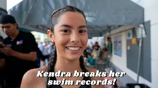 Kendra breaks her swim records!