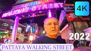 [4K] Pattaya Thailand Walking Street - Nightlife 2022