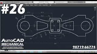 #26  || AUTOCAD MECHANICAL PRACTICE DRAWING ||