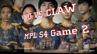 BG VS CLAW MPL Season 4 Game 2