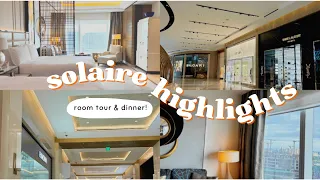Hotel ROOM TOUR at Solaire Resort and Casino and Dinner at The Oasis | trips by tulip 🌷