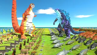 Sharkzilla War - Tiger Godzilla VS Sharkzilla - Animal Revolt Battle Simulator