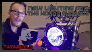 Honda Shadow AOLEAD H4 LED Motorcycle Headlight Bulb Install and Test Ride