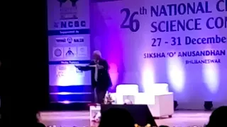 Professor Partha Ghosh explaining galileo experiment