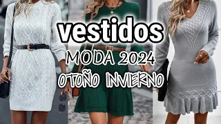 VESTIDOS DE PUNTO DE MODA OTOÑO INVIERNO 2023/24 / VESTIDOS DE PUNTO MODERNOS COMO COMBINARLOS