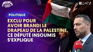 "POUR MOI C'EST UNE MÉDAILLE": UN DÉPUTÉ INSOUMIS EXCLU POUR AVOIR BRANDI LE DRAPEAU DE LA PALESTINE