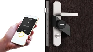 Sherlock S2 Smart Black Door Lock With Key Fob & Wireless Bluetooth App
