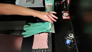 ASMR~ Relaxing Dusting surfaces in my Husband's Studio:) No talking!!