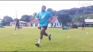 Fiji Water Flying Fijians train at Welagi Village ground in Taveuni.