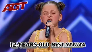 12-years-old cute girl #AGT audition I love this song