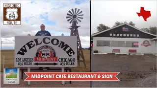Route 66 Midpoint Café and sign, Adrian, Texas