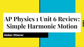 AP Physics 1 Unit 6 Review: Simple Harmonic Motion