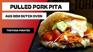 Pulled Pork Pita aus dem Dutch Oven - schnell und EInfach