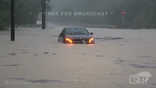 08-22-2022 Dallas, TX - Flash Flooding turns roads to rivers, cars and homes flooded