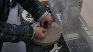 CNC milling a plaster mould