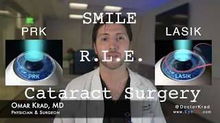 LASIK vs PRK vs SMILE vs RLE vs Cataract Surgery: What's the difference?