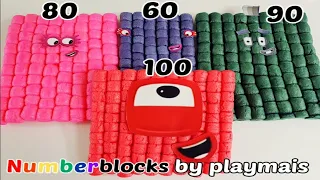 Numberblocks 100, 90, 80, 70 make big numbers from playmais (playcorn) 넘버블럭스 만들기 Easy and Fun!