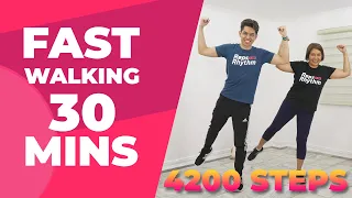 FAST WALKING in 30 MIN • 4200 Steps • Walking Workout #116 • Keoni Tamayo