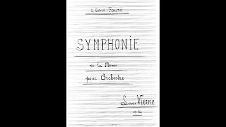 Louis Vierne -- Symphony in A minor -- Score