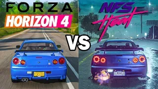 Forza Horizon 4 VS Need For Speed: Heat | Nissan Skyline | Performance & Customization Comparison!