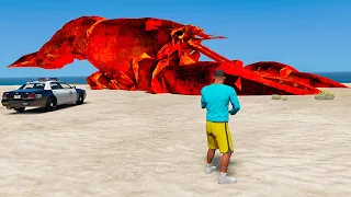 ENCONTREI O MONSTRO MARINHO NO GTA 5 (medo!)