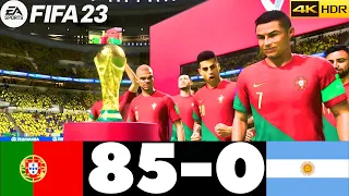 FIFA 23 - PORTUGAL 85-0 ARGENTINA! FIFA WORLD CUP FINAL QATAR 2022 ! RONALDO VS MESSI ! PS5 4K HDR !