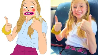 Nastya and Friends Teach School Bus Rules Drawing Meme | Like Nastya Drawing Meme