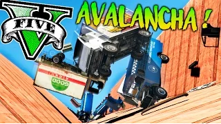 AVALANCHA DE COCHES !! INCREIBLE MINIJUEGO !! CORREDORES VS AVALANCHA !! GTA V ONLINE Makiman