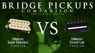 DiMarzio SUPER DISTORTION vs CRUNCH LAB - Passive Bridge Guitar Pickup Comparison Tone Demo
