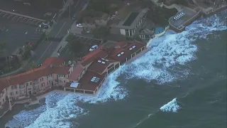 King Tides pound the Marine Room restaurant