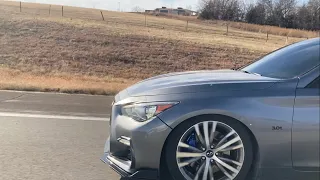 2019 Infiniti Q50 Silver Sport 3.0 vs. 2011 Infiniti G37 3.7 Roll Race