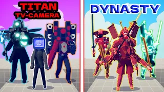 TITAN CAMERAMAN TEAM vs ULTIMATE DYNASTY TEAM | TABS - Totally Accurate Battle Simulator