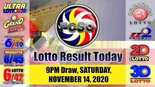 6/55 Lotto and 6/42 Lotto Results Today, Friday, November 14, 2020, 9 PM Draw