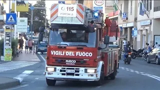 AIB Fiat Fullback + APS Iveco City EuroFire + AS Iveco EuroFire Vigili del Fuoco Imperia in sirena!