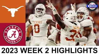 #11 Texas vs #3 Alabama Highlights | College Football Week 2 | 2023 College Football Highlights