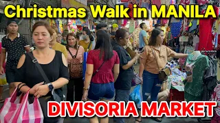 MANILA CITY - DIVISORIA MARKET WALKING TOUR | Christmas in the Philippines