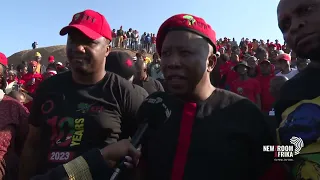 Malema drinks sorghum beer celebrating 10 years of the EFF