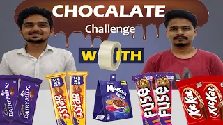 EPIC Chocolate Challenge | Dairy Milk Silk Chocolate Eating Competition With Sellotape - FoodiesClub