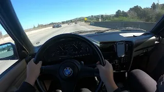 1989 BMW 325I Convertible POV Driving