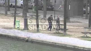 EXCLUSIVE: Bérénice Béjo and husband Michel Hazanavicius jogging by the Canal in Paris